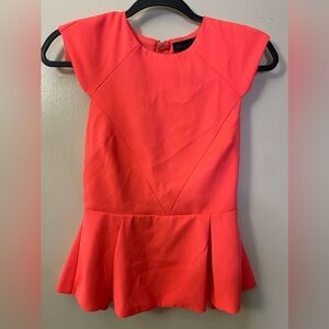 ally Women’s Neon Orange Geometrically Designed Top, size US 4